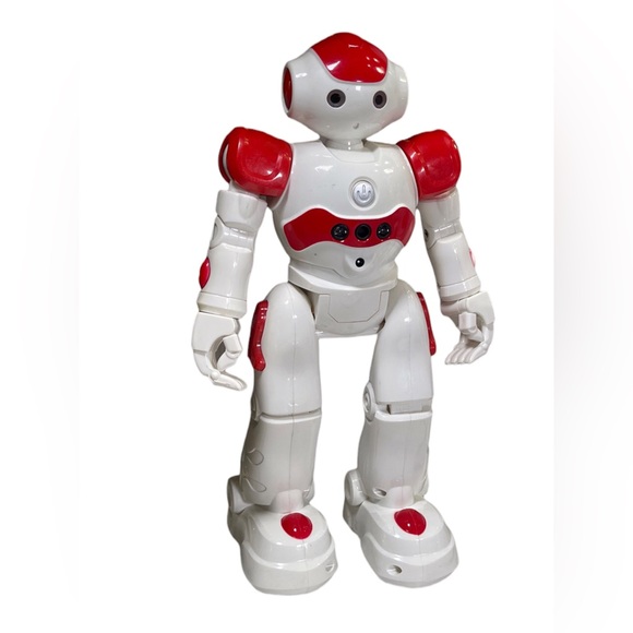 Two SAME WIN Allok Mechanics Motion Sensing & Remote Control Robots Red & White - Picture 10 of 15